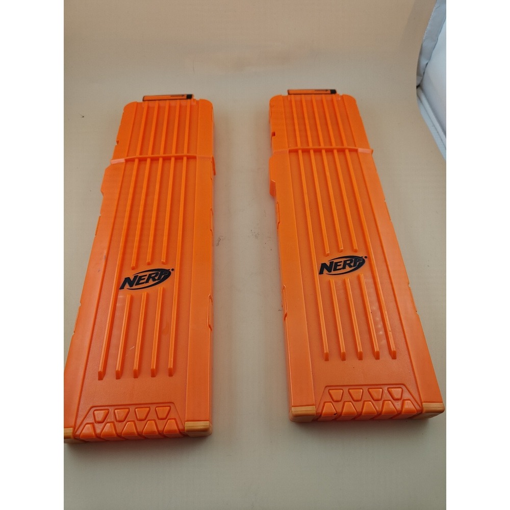 2 Pack Nerf 18 Round Magazine Clip N-Strike Elite 2.0 Orange